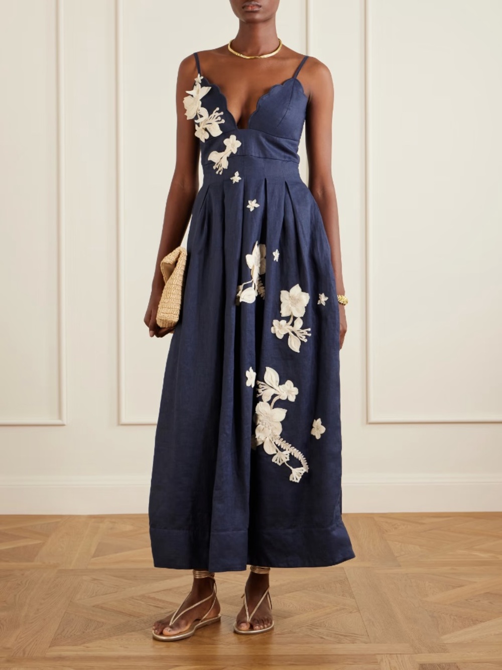 AGUA BY AGUA BENDITA Sula Cauca linen-floral maxi dress - Picture 4 of 11